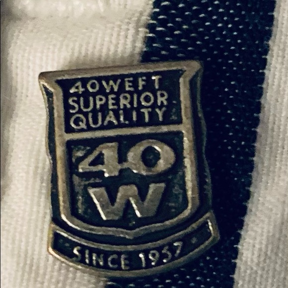 40 Weft Bermuda Shorts Blue/White Stripes - waist 38 - Picture 6 of 7